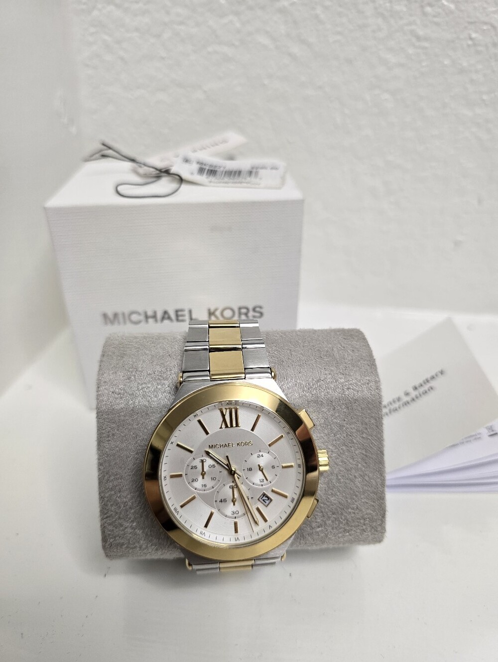 NWT Michael Kors Mk9221 BILLIE Oversized Two-Tone Chronograph Watch